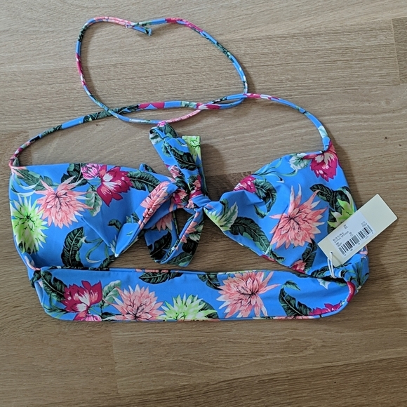 Tori Praver Seafoam Swim New Floral Bikini Top XL - Picture 3 of 4